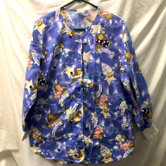 medline Tops - Medline comfort ease scrub jacket ladies sz M